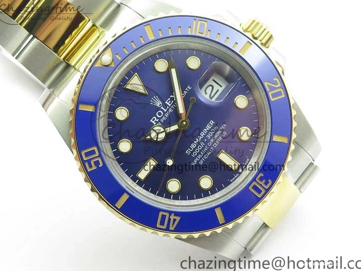 AAA Replica Watches HighQuality Edition Bracelet YG YG 2574 on Best Dial 41mm LB Blue SS Maker SS BP 126613 Submariner 0106
